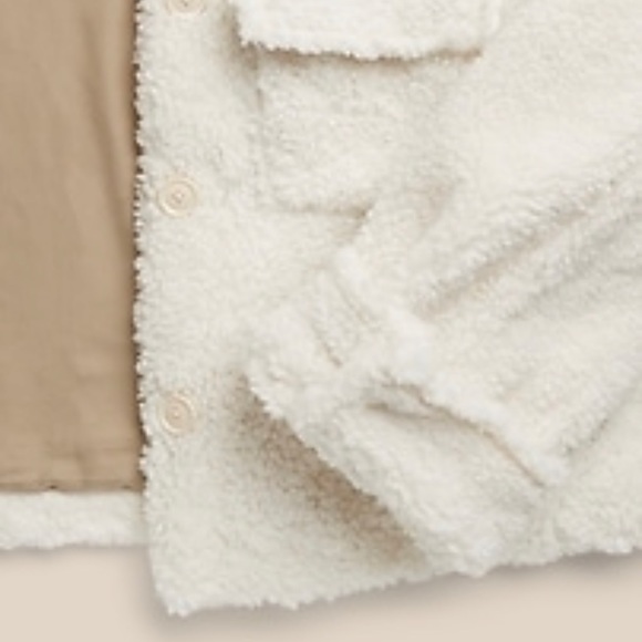 Banana Republic Cropped Sherpa Trucker Jacket Coat - Picture 5 of 12